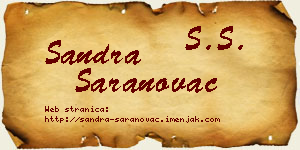 Sandra Saranovac vizit kartica